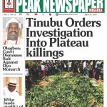 Tinubu Orders InvestigationInto Plateau killings